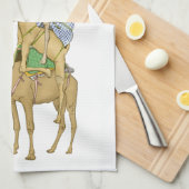 キャメルおもしろいトレックサファリ キッチンタオル (四つ折り)