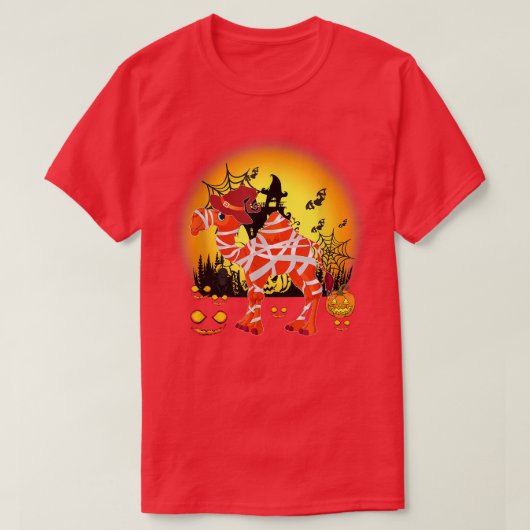 キャメルおもしろいハロウィーンの衣装ギフト Tシャツ (デザイン正面)