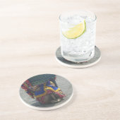 キャメルお洒落アートプリント/グラフィック コースター (側面)