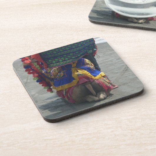 キャメルお洒落アートプリント/グラフィック コースター (左側)