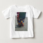 キャメルお洒落アートプリント/グラフィック ベビーTシャツ (正面)