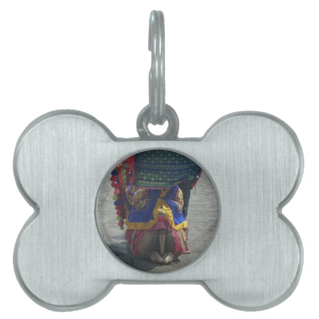 キャメルお洒落アートプリント/グラフィック ペットネームタグ (正面)