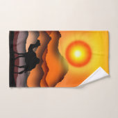 キャメルアットサンライズデザートバスタオルセット絵画-'s バスタオルセット (ハンドタオル)