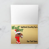 キャメルカッコいいハンプデイクリスマス金ゴールド シーズンカード (内部)