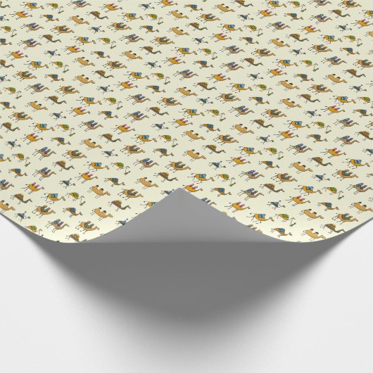 キャメルキャラバン装飾シームレスパターン ラッピングペーパー (角)