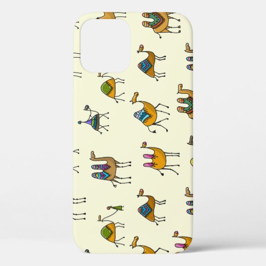 キャメルキャラバン装飾シームレスパターン Case-Mate iPhoneケース (裏面)