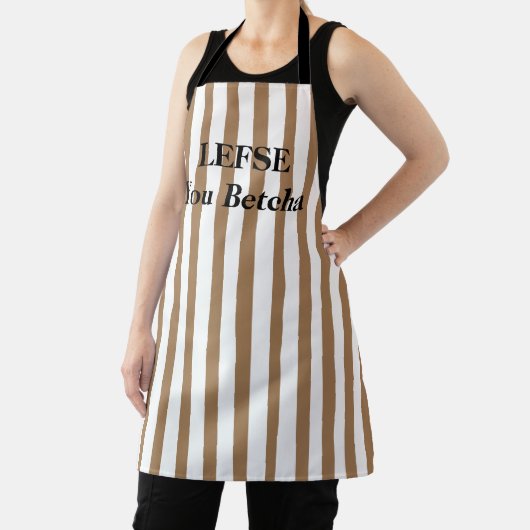 キャメルタンストライプのレフトオールオーバープリントエプロン エプロン (インサイチュ)