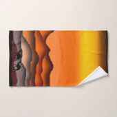 キャメルバスタオルセットサンセットサンセットデザート バスタオルセット (ハンドタオル)