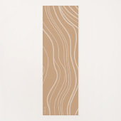 キャメルモダンブラウン波ヨガパーソナライズされたマット ヨガマット (正面)