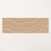 キャメルモダンブラウン波ヨガパーソナライズされたマット ヨガマット (正面(横))