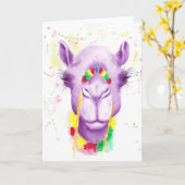 キャメル熱狂するグリーティングカード カード (黄色い花)