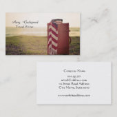 キャメル色のオシャレなスーツケースの 名刺 (正面/裏面)