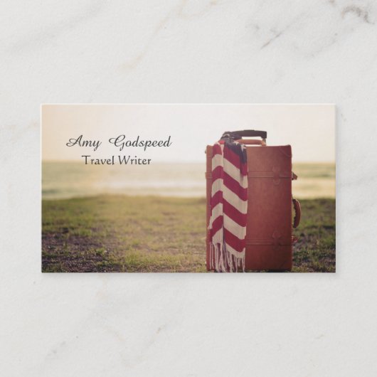 キャメル色のオシャレなスーツケースの 名刺 (正面)