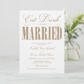 キャメル・イート・ドリンク・アンド・ビー・マリード | リハーサル・ディナー 招待状 (スタンド正面)