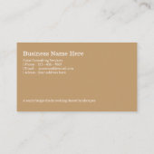 キャメル | 「デザートエレガンス」 名刺 (裏面)