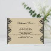 キャメロットゴールド with ブラックスクロールズ ウェディング リハーサル 招待状 (スタンド正面)