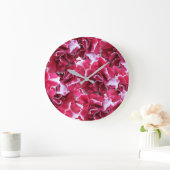 キャメロットレッドフローラ ラージ壁時計 (ホーム)