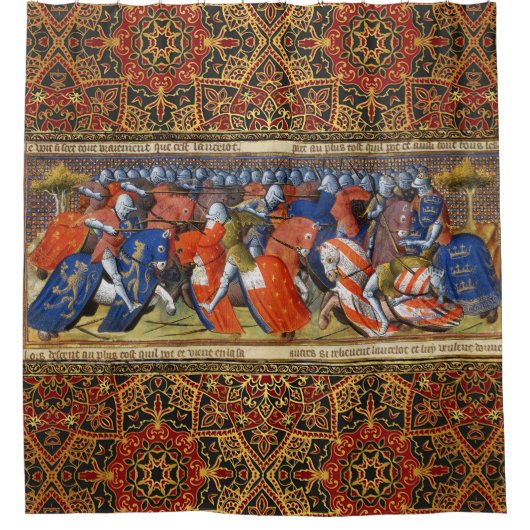 キャメロット大会の湖のランスロット シャワーカーテン (正面)