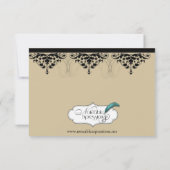 キャメロット金ゴールドと黒巻結婚のリハーサル 招待状 (裏面)