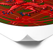 キャメロンタータンチェックスコティッシュプレイドライオンラパント ポスター (角)