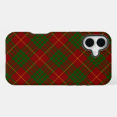 キャメロンタートランレッドグリーンプリント iPhoneケース (裏面横)