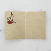 キャメロンバッジ&タータンチェックパーソナライズされたカード カード (内部)