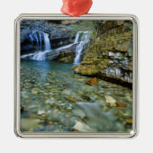 キャメロン滝ズインウォータートンレイクスナショナルパークイン メタルオーナメント (正面)