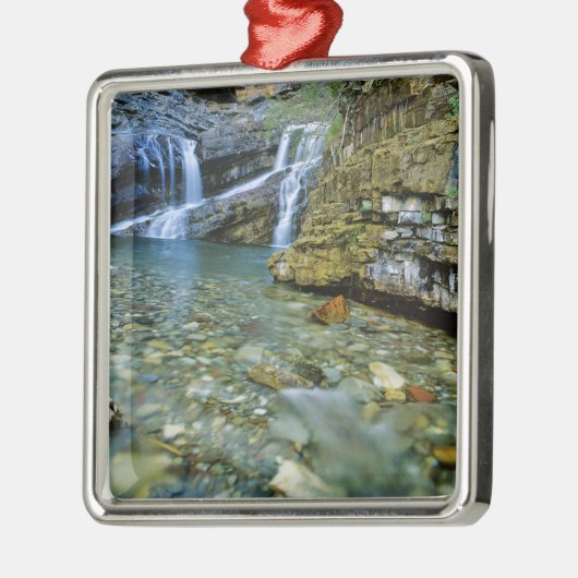 キャメロン滝ズインウォータートンレイクスナショナルパークイン メタルオーナメント (左)