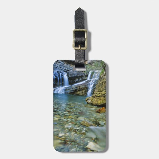 キャメロン滝ズインウォータートンレイクスナショナルパークイン ラゲッジタグ (正面縦)