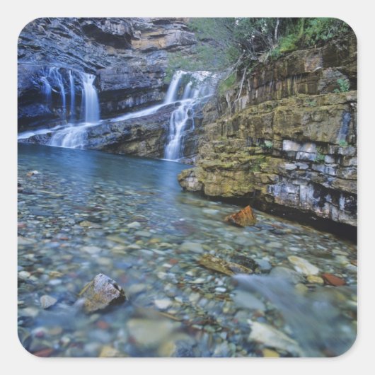 キャメロン秋ズインWaterton Lakes国立公園2 スクエアシール (正面)