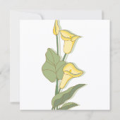 キャラエレガントリリーインイエローブライダルシャワー 招待状 (裏面)