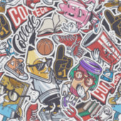 キャラクターおもしろいおもしろい漫画漫画 シール (正面)