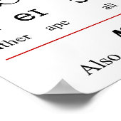 キャラクターのアルファベット教えのイニシャル表 ポスター (角)