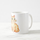 キャラクターのオレンジ色のトラ猫 コーヒーマグカップ (正面右)