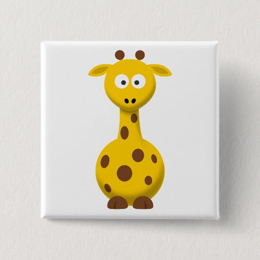 キャラクターのキリン 缶バッジ (正面)