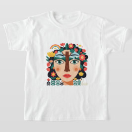 キャラクターのコラージュ Tシャツ