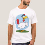 キャラクターのニワトリ Tシャツ (正面)