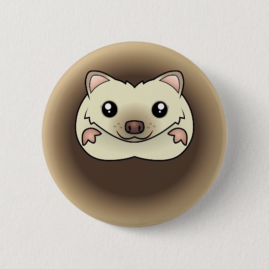 キャラクターのピグミーハリネズミ 缶バッジ (正面)