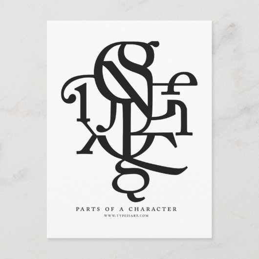 キャラクターの一部 ポストカード (正面)