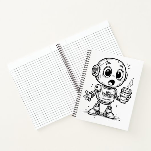 キャラクターの不具合-おもしろい社交的ギフト ノートブック (内部)