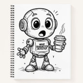 キャラクターの不具合-おもしろい社交的ギフト ノートブック (正面)