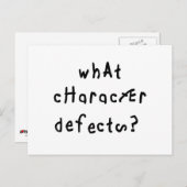 キャラクターの欠陥おもしろい引用文復旧ことわざ ポストカード (正面/裏面)