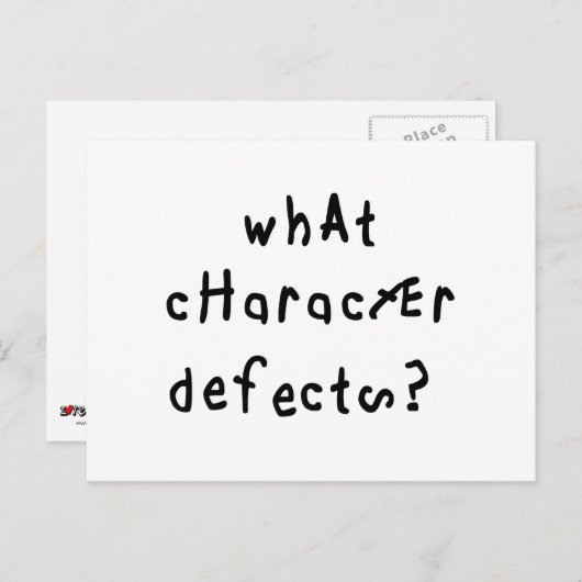 キャラクターの欠陥おもしろい引用文復旧ことわざ ポストカード (正面/裏面)