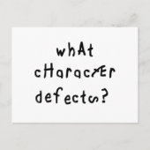 キャラクターの欠陥おもしろい引用文復旧ことわざ ポストカード (正面)
