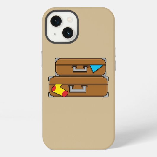 キャラクターの荷物 iPhoneケース (裏面)
