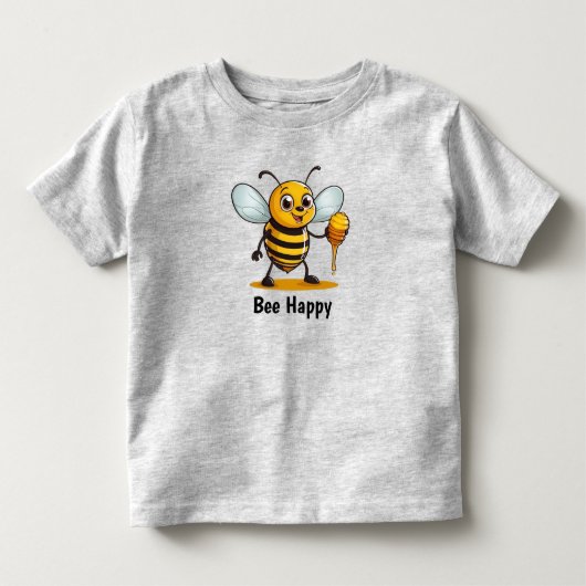 キャラクターはちみつ採取のミツバチ トドラーTシャツ (正面)
