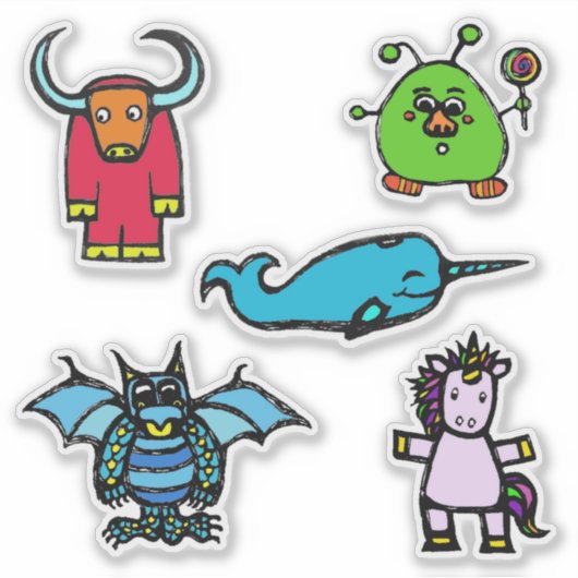 キャラクターは「アルファベットブック」(ADNUY)より シール (正面)