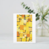 キャラクターインイエロー抽象芸術ポールクレー ポストカード (スタンド正面)