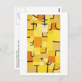 キャラクターインイエロー抽象芸術ポールクレー ポストカード (正面/裏面)