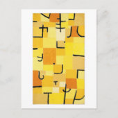 キャラクターインイエロー抽象芸術ポールクレー ポストカード (正面)